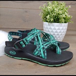 Chaco zx/3 strap sandals, aqua blue